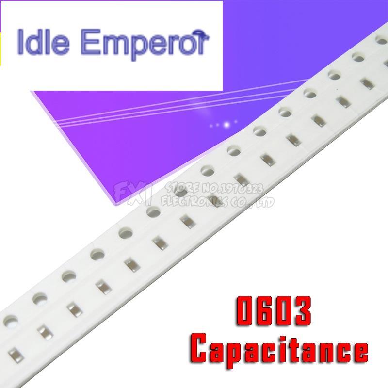 ตัวเก็บประจุฟิล์มเซรามิค แบบหนา 0603 SMD ชิป hjxrhgal 0.5PF-300PF 0.5PF 1PF 2PF 5PF 10PF 20PF 30PF 4