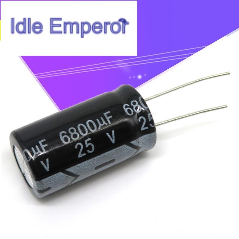 ตัวเก็บประจุไฟฟ้า 25v6800uf 6800uf25v 16*31 25v 6800uf 16x31 10 ชิ้น