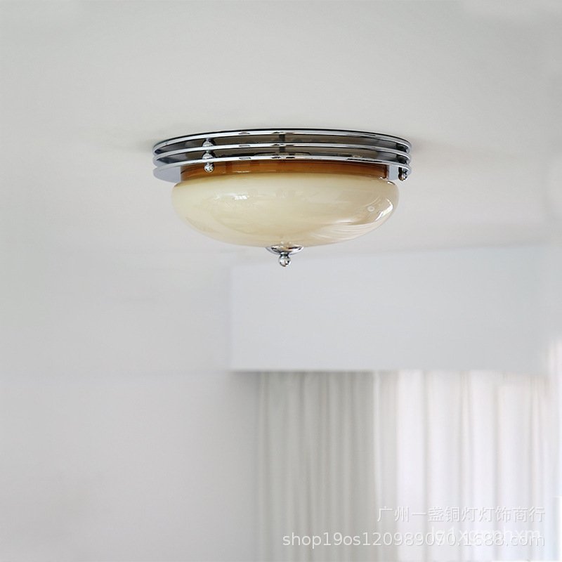 Vintage Bedroom Ceiling Light Bauhaus Retro Master Bedroom Secondary Bedroom Light Cream Style Glass
