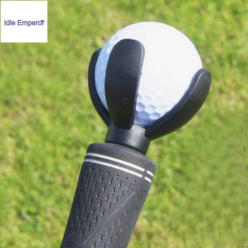 Perfeclan 4-Prongs Golf Ball Pick Up Claw, Retriever, Sucker, Pickup Tool Putter Grip ติดได้ - สีดํา