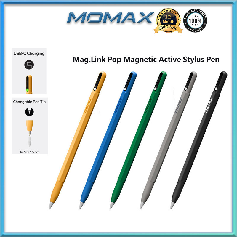 Momax Magnetic Stylus Pen Mag.Link Pop Magnetic Active Stylus Pen ปากกาหน้าจอสัมผัส