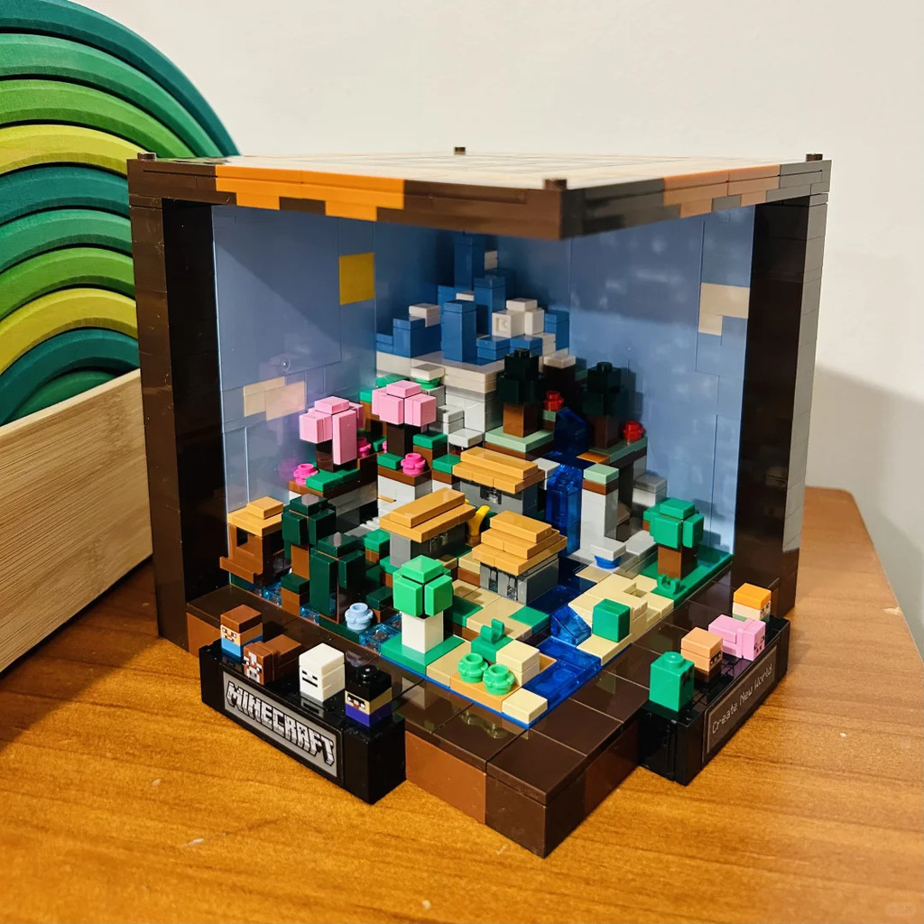 บล็อกตัวต่อในประเทศ Minecraft โต๊ะทำงานสร้างสรรค์ 21265 ของเล่นประกอบการศึกษาสำหรับเด็ก ของขวัญสำหรั