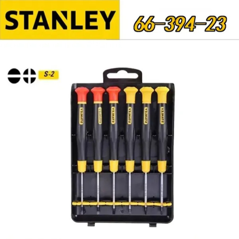 STANLEY 66-394-23 ชุดไขควงไมโครมัลติฟังก์ชั่น 135 มม. 6 ชิ้น Slotted, Phillips Precision ไขควงสําหรับซ่อมโทรศัพท์