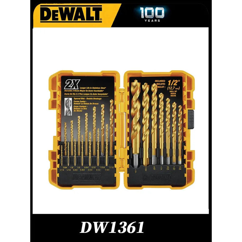 DeWalt Cobalt Metal Auger Set อุปกรณ์เครื่องมือไฟฟ้า 21 ชิ้น DW1361