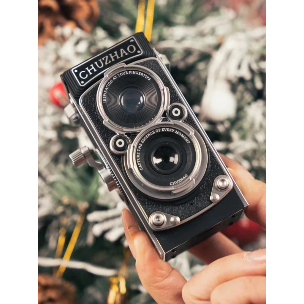 Chuzhao Digital TLR กล้องจําลอง Dual-Reverse Digital Camera Retro ccd High-Definition Student Entry 