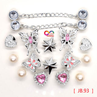 16 ชิ้น เช็ตผีเสี้อ[ JB.93 ]🇹🇭ร้านไทย#jibbitz#จิบบิท#ติดรองเ…