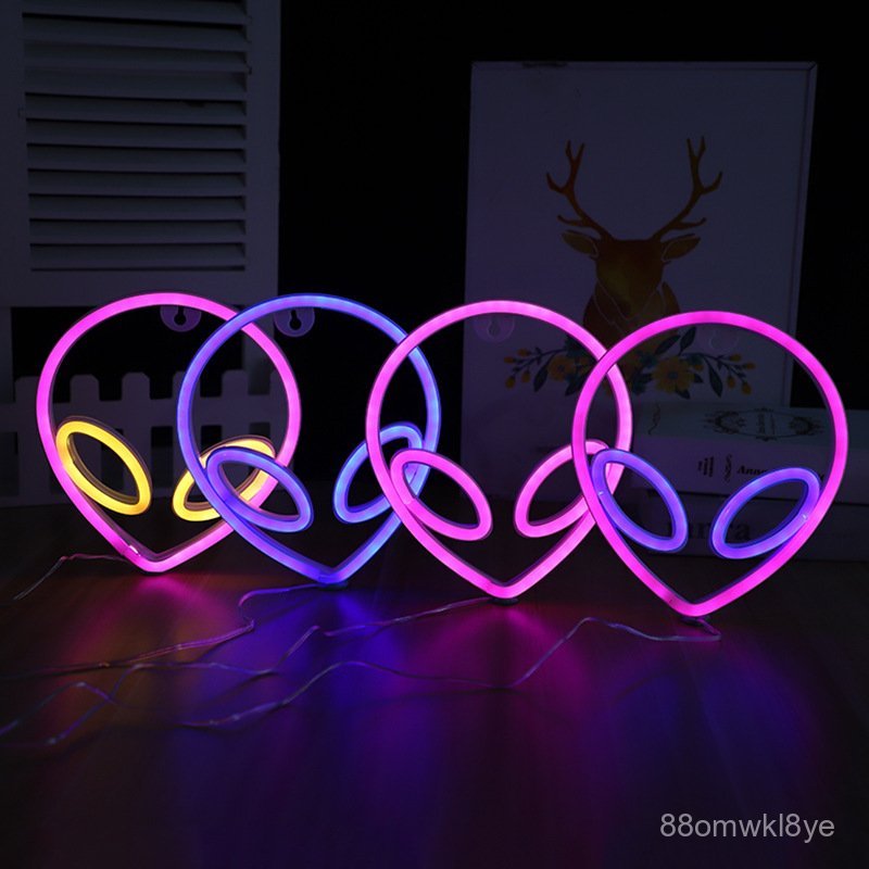 LED Neon Light Hanging Ornaments Alien Neon Light New Decorative Night Light Ornaments SLOV
