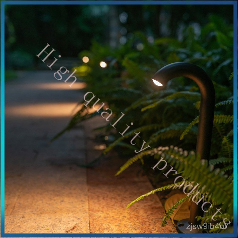 Simple Modern Outdoor Garden Light Lawn Light Waterproof Curved Light Villa Light Garden Light Lands