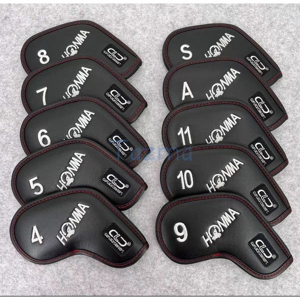 10pics/ Lot Beres Golf Club Headcover เหล็ก (4,5,6,7,8,9,10,11,A,S) Magnitic Closed Sports Golf Head