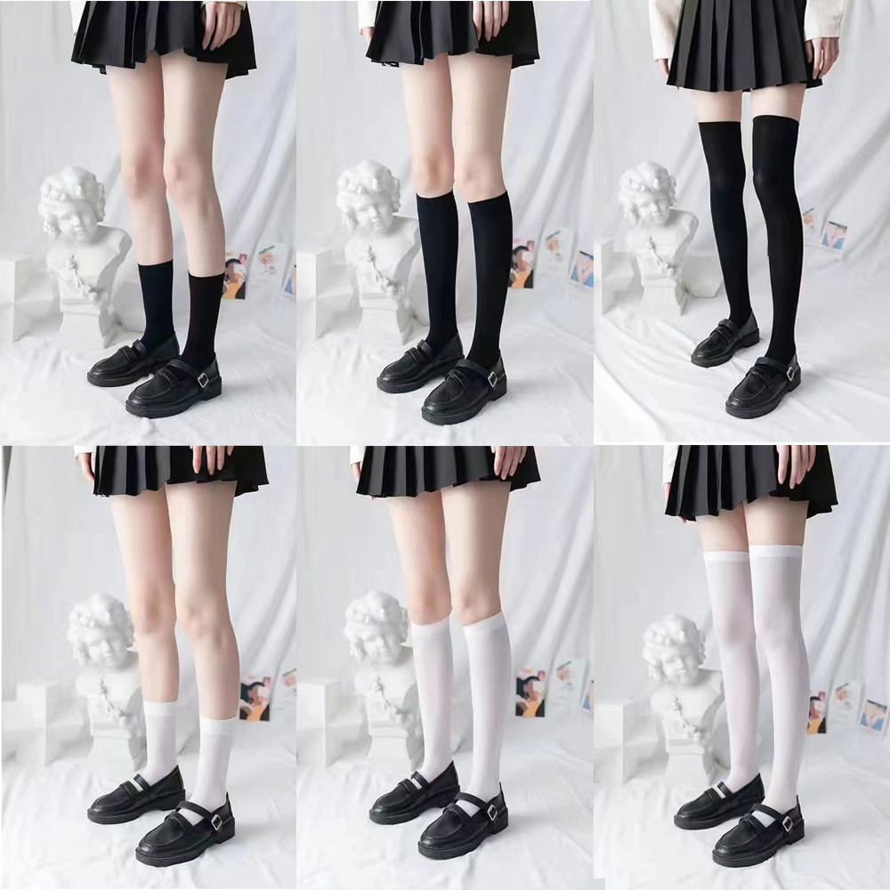 สินค้าพร้อมส่ง สินค้าพร้อมส่ง จัดส่งจากประเทศไทย ถุงเท้าญี่ปุ่นแบบยาว ระบายอากาศได้ดีเยี่ยม สไตล์โลลิต้า ยืดหยุ่นสูง