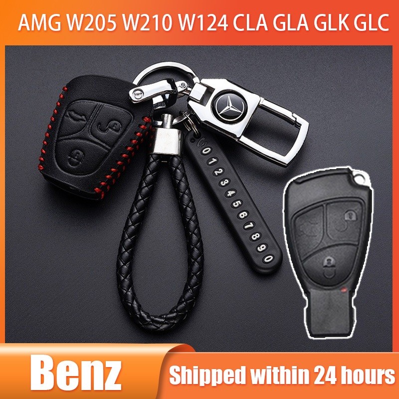 ปลอกกุญแจ For Mercedes Benz W203 W210 W211 W124 พวงกุญแจรถยนต์ เคสกุญแจรถยนต์