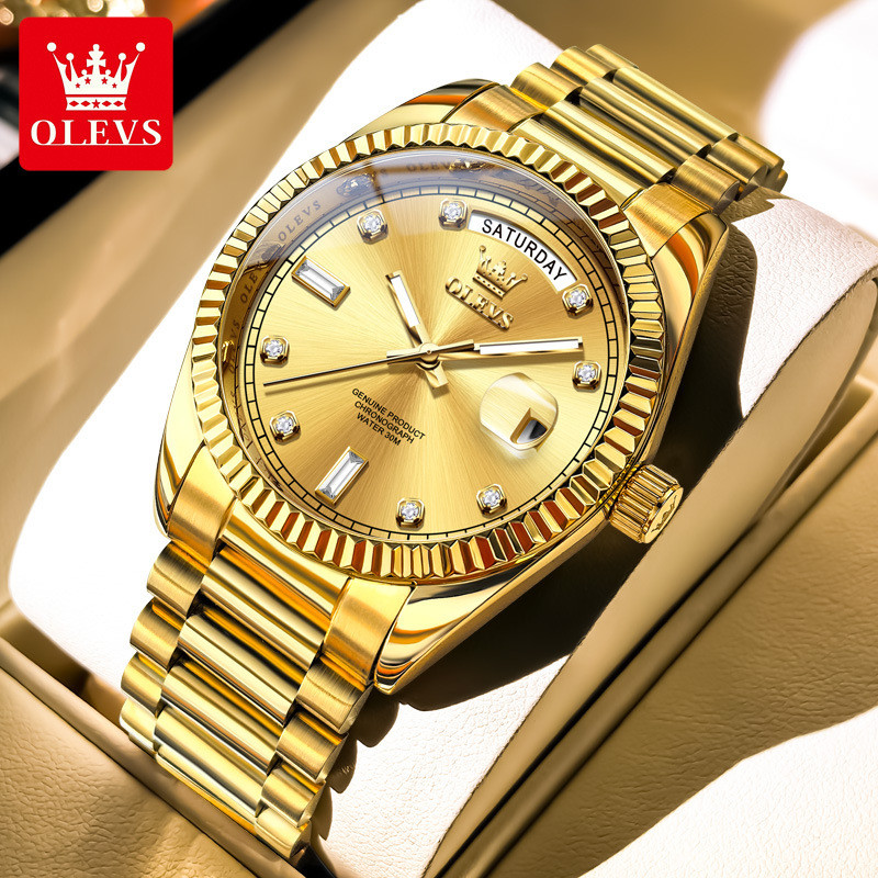 Olevs olevs New model gold Rolex Datejust fully automatic mechanical waterproof men's watch