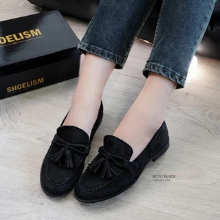 รองเท้าคัชชู (SS D71) แต่งพู่กรุบกริบ ใส่แล้วดูเป็นคุณหนูขี้เล่นสุดๆ ส้นเตี้ยกำลังดี