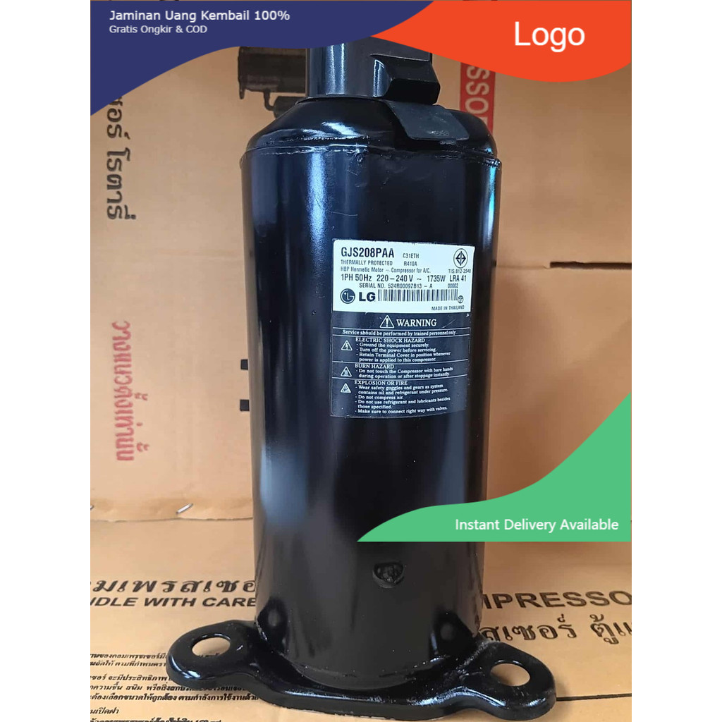 คอมเพรสเซอร์แอร์ มือสอง  LG รุ่น GJS208PAA ขนาด 12000 BTU R410