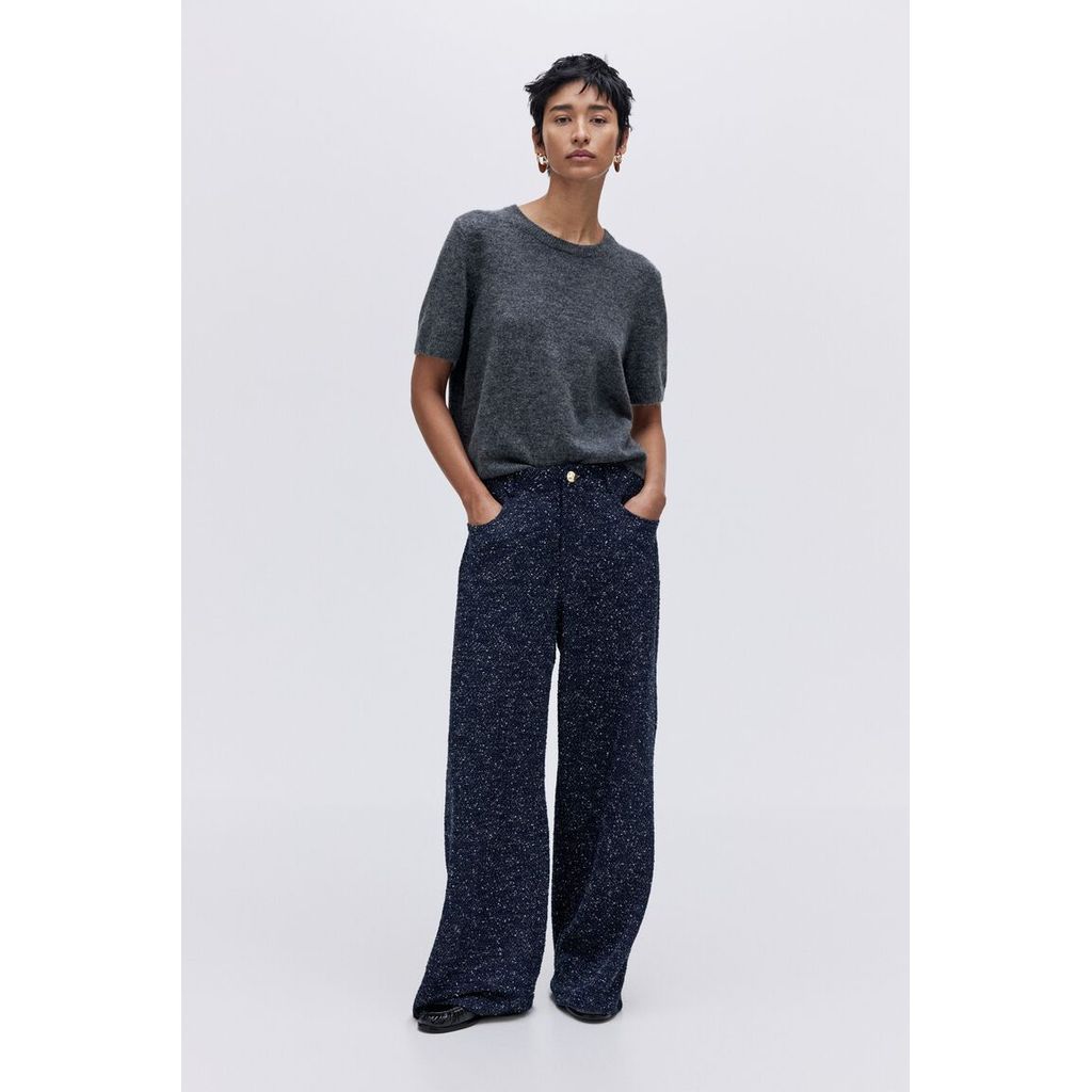 H&M(เอชแอนด์เอ็ม) กางเกงผ้าบูเคเล่ Women Bouclé trousers 1304827_1