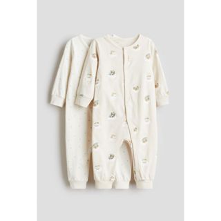 H&M(เอชแอนด์เอ็ม) ชุดนอนผ้าฝ้ายลายพิเศษ 2 ชุด เด็กอ่อน 10998…