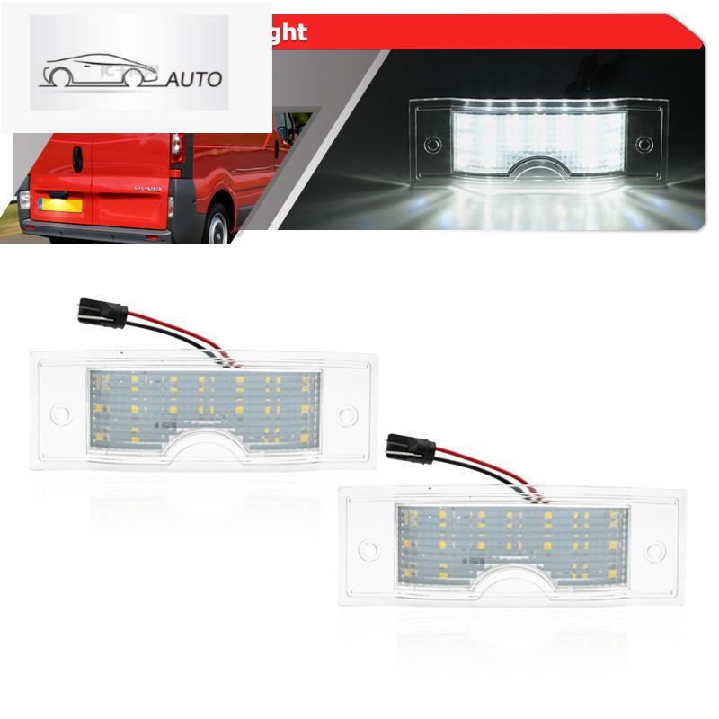 2x Canbus ด้านหลังป้ายทะเบียน Led สําหรับ Opel Vauxhall Vivaro E7 F7 J7 AB สําหรับ Renault Trafic II