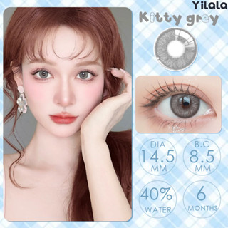 Yilala【24h shipping】คอนแทคเลนส์สี （0.00~-4.50）Kitty Gray/Bro…