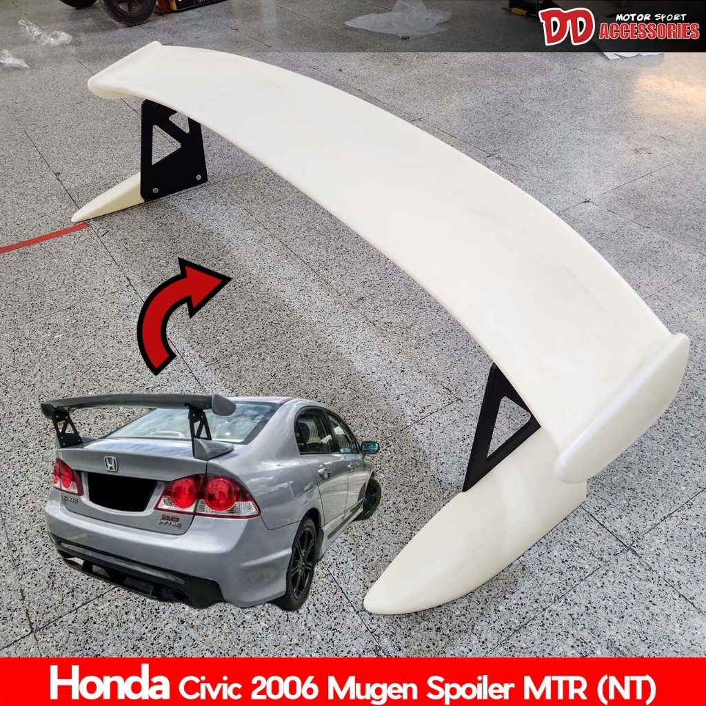 สปอยเลอร์หลัง Spoiler Civic 2006 2008 2009 2010 2011 FD FD2 ทรง MU MTR ขาเหล็ก V2 Type-R ยังไม่ทำสี NT