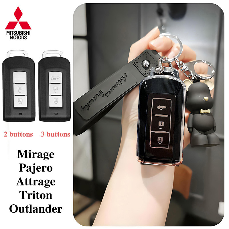 ปลอกกุญแจรถยนต์ Mitsubishi เคสกุญแจรีโมท Mitsubishi Mirage เคสกุญแจสําหรับ Mitsubishi Mirage/Pajero/