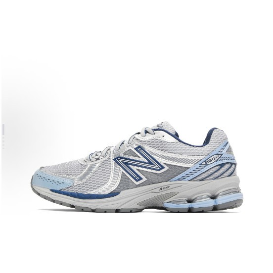ของแท้ 100%New Balance 860 v2 Y2K low cut silver gray blue