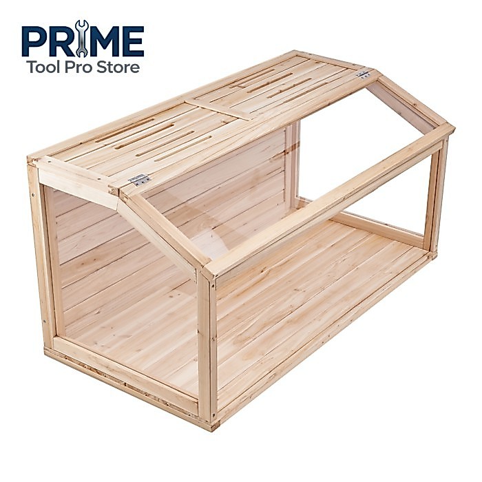 SucceBuy Wooden Hamster Cage 270° Viewing Hamster Habitat Hamster Cage with Openable Top Ventilated