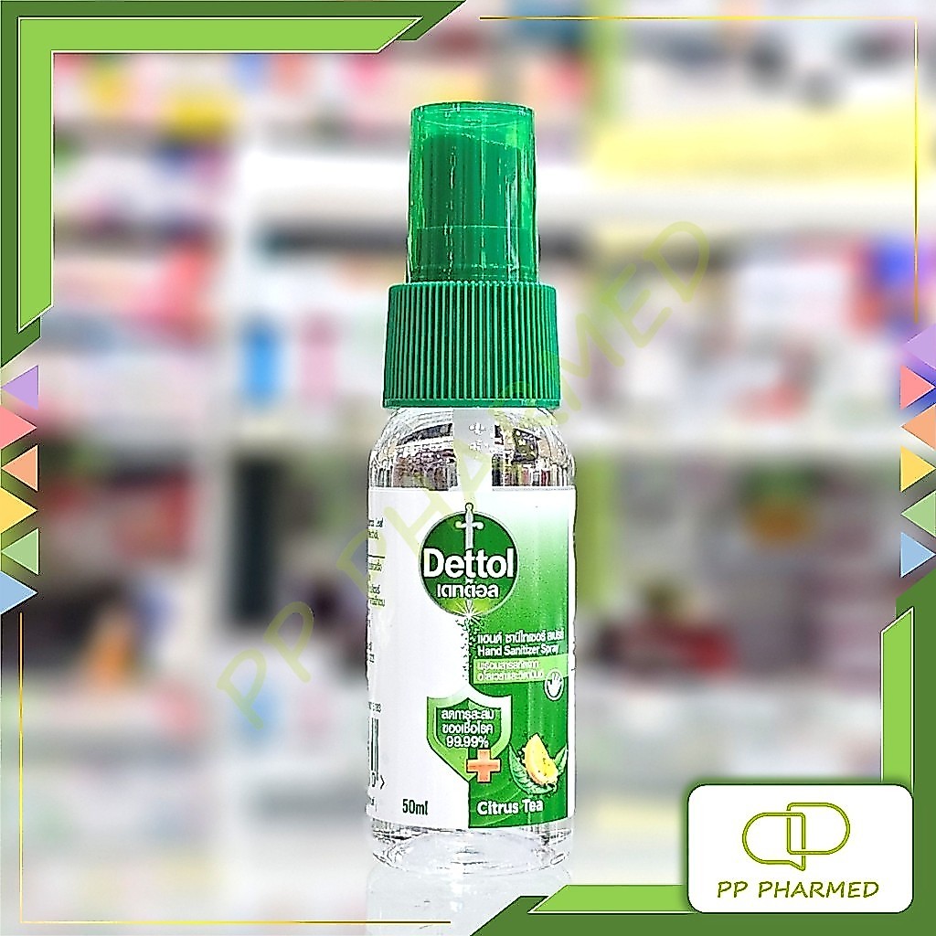 Dettol สเปรย์แอลกอฮอล์ กลิ่นซีตรัส ทรี เดทตอล Hand Sanitizer Spray 50ml