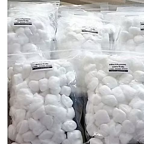 สำลีบอล ก้อนละ 0.35 กรัม ขนาดบรรจุ 45 กรัม พร้อมส่ง