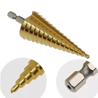 ชุดดอกเจดีย์ 3 ตัวชุด STEP DRILL SET เจาะขยาย ดอกสว่านเจดีย์ ชุดดดอกสว่านเหล็กทรงกรวยเคลือบไทเทเนียม