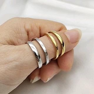 แหวนเกลี้ยง 3มิล สแตนเลสแท้ไม่ลอกไม่ดำใส่อาบน้ำได้ เกรดเอ ราคาถูก เลสแท้ ใส่ได้ทั้งผู้ชาย ผู้หญิง