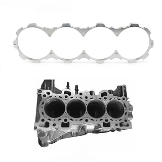 บล็อกการ์ดเครื่องยนต์ อลูมิเนียม แรงดันสูง สีเงิน สําหรับ Honda Acura SOHC D16 D15 D16Y D16Z Civic T6061