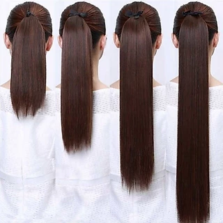 🍓หางม้าตรงสวย ชิ้นหนา (คุณภาพดี) พร้อมส่ง วิกผมหางม้า ไหมทนความร้อน วิกแฮร์พีซ เกรดพรีเมี่ยม 45/55/65CM ผมปลอม