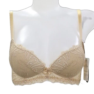 Annebra บราไร้โครง ฟองน้ำยางพารา ตะขอหลัง Lace Wireless Latex Mold Bra รุ่น AB1-618 สีดำ, สีเนื้อ