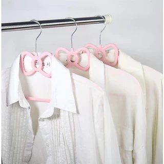 แพ็ค 10 ชิ้น ไม้แขวนเสื้อสตรีญี่ปุ่น ไม้แขวนเสื้อโบว์น่ารัก ไม้แขวนเสื้อพลาสติก ไม้แขวนเสื้อของใช้ในครัวเรือน ผลิต