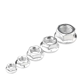 น็อตตัวเมียจานจักร สแตนเลส เกลียวมิล DIN6923 Stainless Steel Hexagon Serrated Flange Nuts