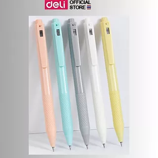 ปากกาเจล Deli รุ่น SA277 ปากกา หมึกสีดำ ปากกาแบบกด ขนาดเส้น 0.5mm (คละสีด้าม)(จำหน่าย 1แท่ง)