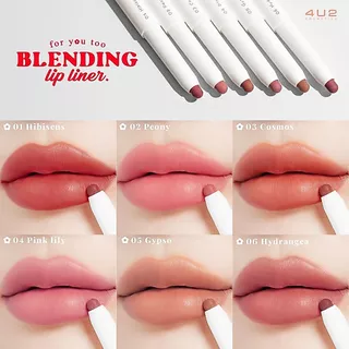 (1แถม1 กด 2 ชิ้นรับโปร) ลิปไลน์เนอร์ 4U2 BLENDING LIP LINER - ลิปไลน์เนอร์ ดินสอเขียนขอบปาก ติดทน กลบสีปาก ลิป เขียนขอบป