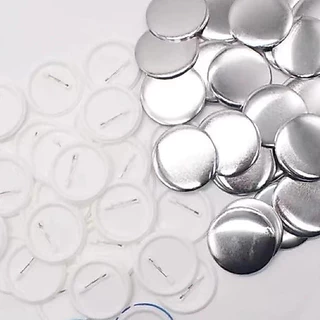 เข็มกลัด เข็มกลัดวงกลม เหรียญตราเปล่า 32 44 58MM 100ชิ้น สำหรับเครื่องทำเหรียญตรา Blank Pin Badge สิ้นค้าพร้องส่ง