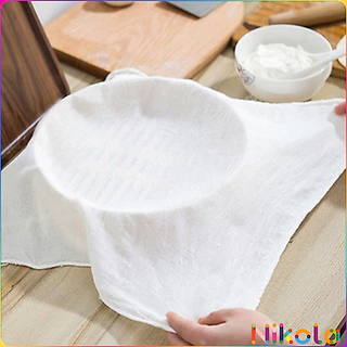 Nikola ผ้าขาวบาง(เล็ก) สำหรับนึ่งอาหาร สามารถซักแล้วนำกลับมาใช้ใหม่ได้ Steamer mat