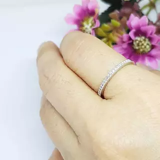 Memorine Jewelry แหวนเงินแท้ 925 ฝังเพชรสวิส (CZ) : ONLR766