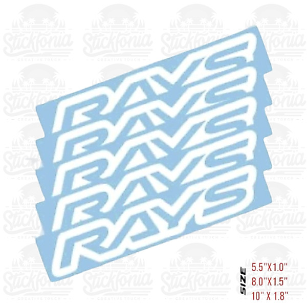 สติ๊กเกอร์ RAYS (2 ชิ้น) / สติ๊กเกอร์ไวนิลไดคัท