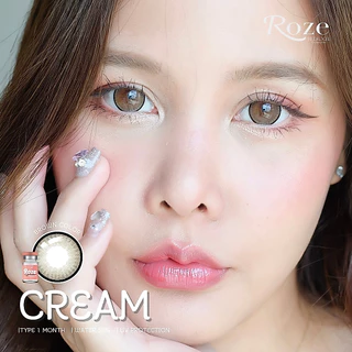 💗คอนแทคเลนส์ Hydrogel ขนาดบิ๊กอายใหญ่มาก 💗Cream (Rozelens) สี : Brown / Gray / Black