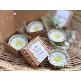 เทียนหอม ดอกเดซี่+พร้อมกล่อง 🌼 ของแถมลูกค้า ของขวัญปัจฉิม (ราคาส่ง)