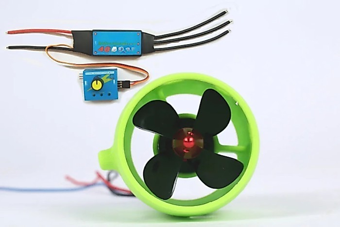 Propulsor subacuático de 12v, 24v, 20a, Motor sin escobillas, hélice 4 aspas 30-200w, piezas para b