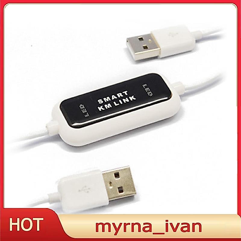 USB 2.0 KM Link PC เป็น PC คีย์บอร์ดเมาส์ Share Sync Data Link สายต่อ USB ข้อมูลแฟ้ม Transfer USB Sw
