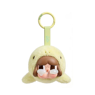 POPMART CRYBABY Tears Flow เข้าสู่ Sea Series ตุ๊กตาไวนิลจี้ Mystery Box