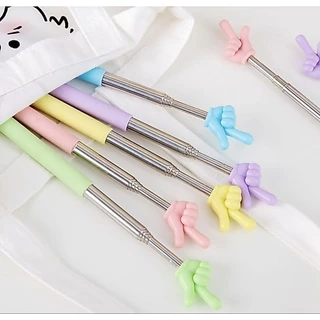 Index pointer แบบยืดหดได้ สีพาสเทล ไม้ชี้กระดาน ไม้ชี้หนังสือ
