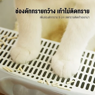 ห้องน้ำแมว กระบะทรายแมว ขนาดใหญ่พิเศษ มาพร้อมที่ตักทราย ป้องกันการ กระเด็นของทราย ห้องน้ำแมว ราคาถู กระบะทรายแมวขนาดใหญ่