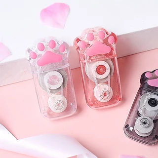เทปกาวลบคำผิด ลายเท้าแมวน่ารัก 5mm*6m ✨ เทปแก้ไขคำผิด สีขาว ใช้ลื่น ของใช้สำนักงาน อุปกรณ์นักเรียน