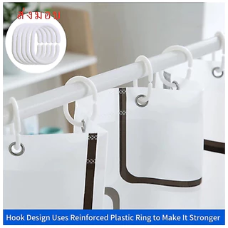ผ้าม่านห้องน้ำ 200X200cm กันเชื้อรา PEVA มีห่วงตะขอ ม่านพลาสติกกันน้ำ C-Hook ให้ 12 ชิ้น กันเชื้อรา มี3ลายให้เลือก